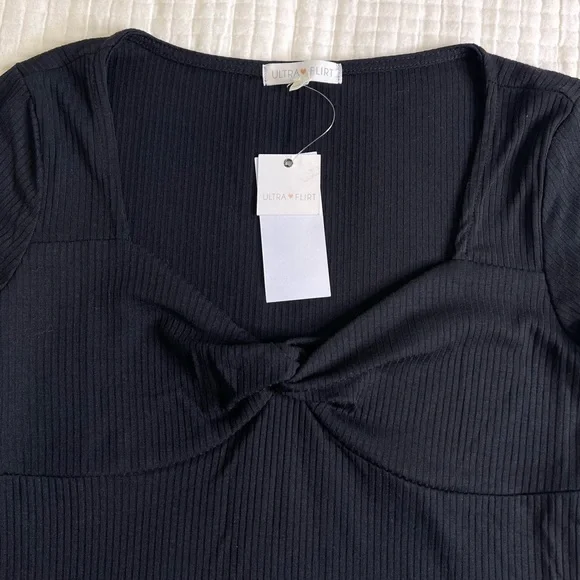 Ultra Flirt Twist-Front Short-Sleeve Tee - Picture 4 of 7